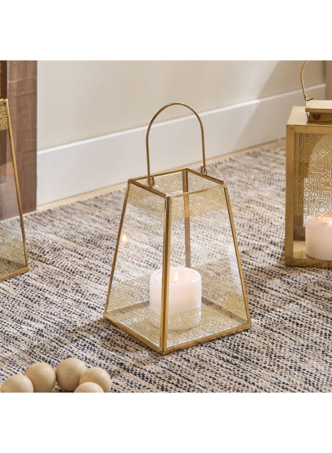 Home Box Skyline Mirage Glass Lantern - 15x15x20 cm - Image 1